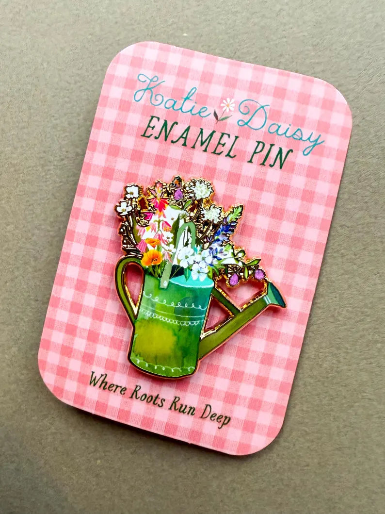 Watering Can Enamel Pin