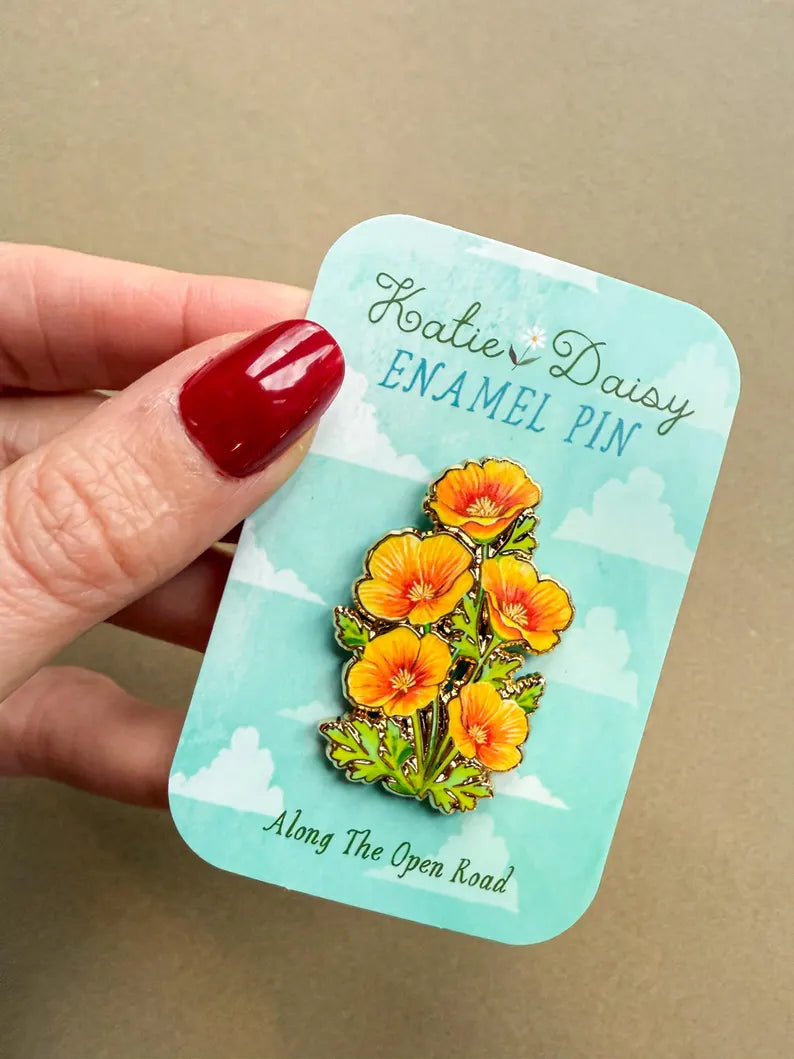 California Poppies Enamel Pin