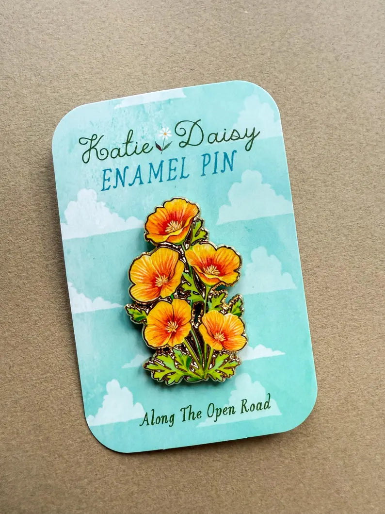 California Poppies Enamel Pin