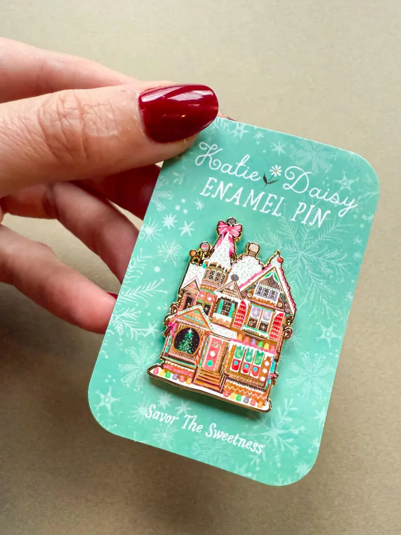 Gingerbread House Enamel Pin
