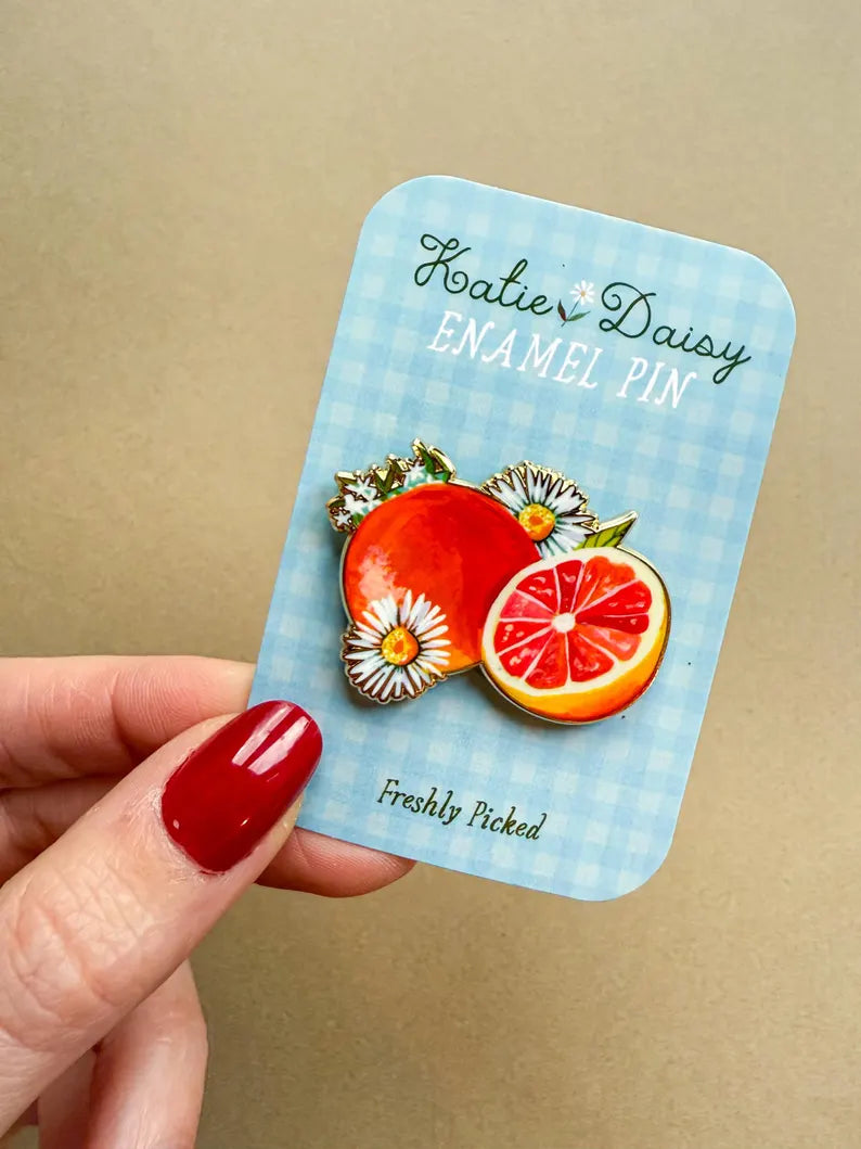 Orange Enamel Pin