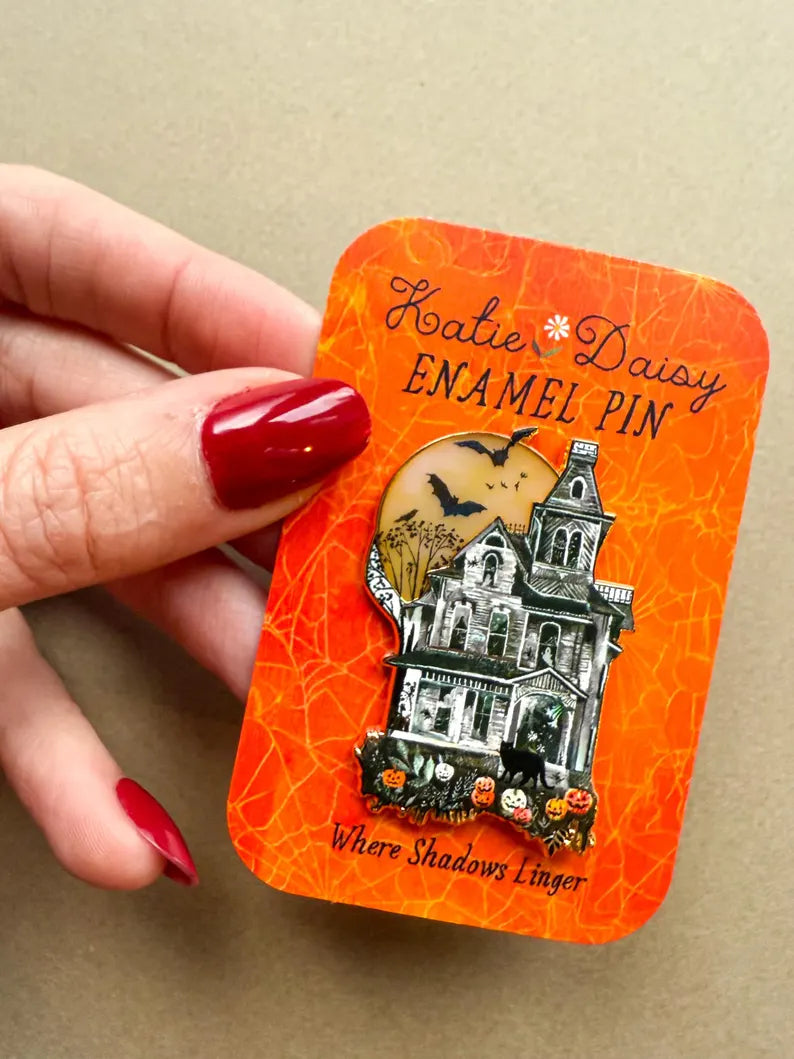 Haunted House Enamel Pin