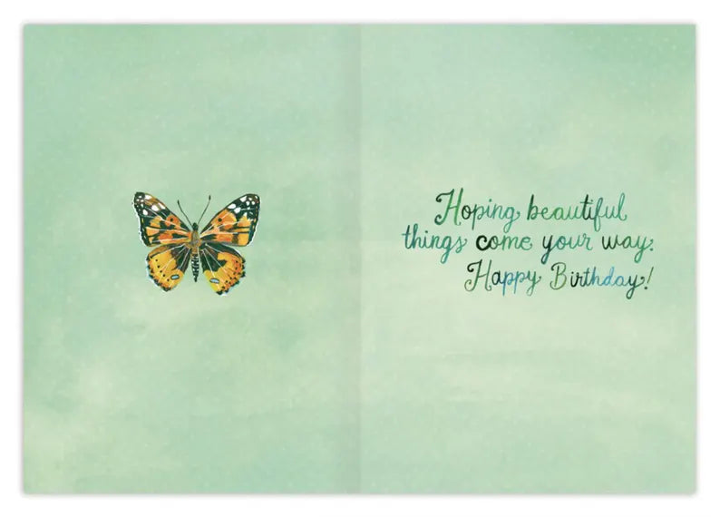 Find Me In The Flowers Birthday Card