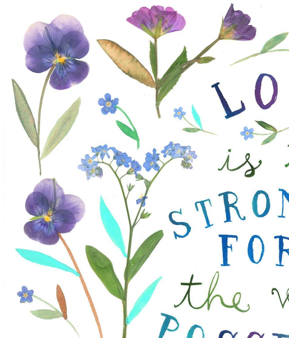Love Is The Strongest Force Art Print