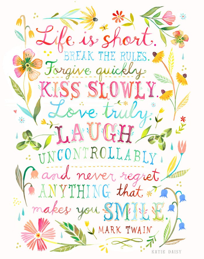 Life is Short Art Print