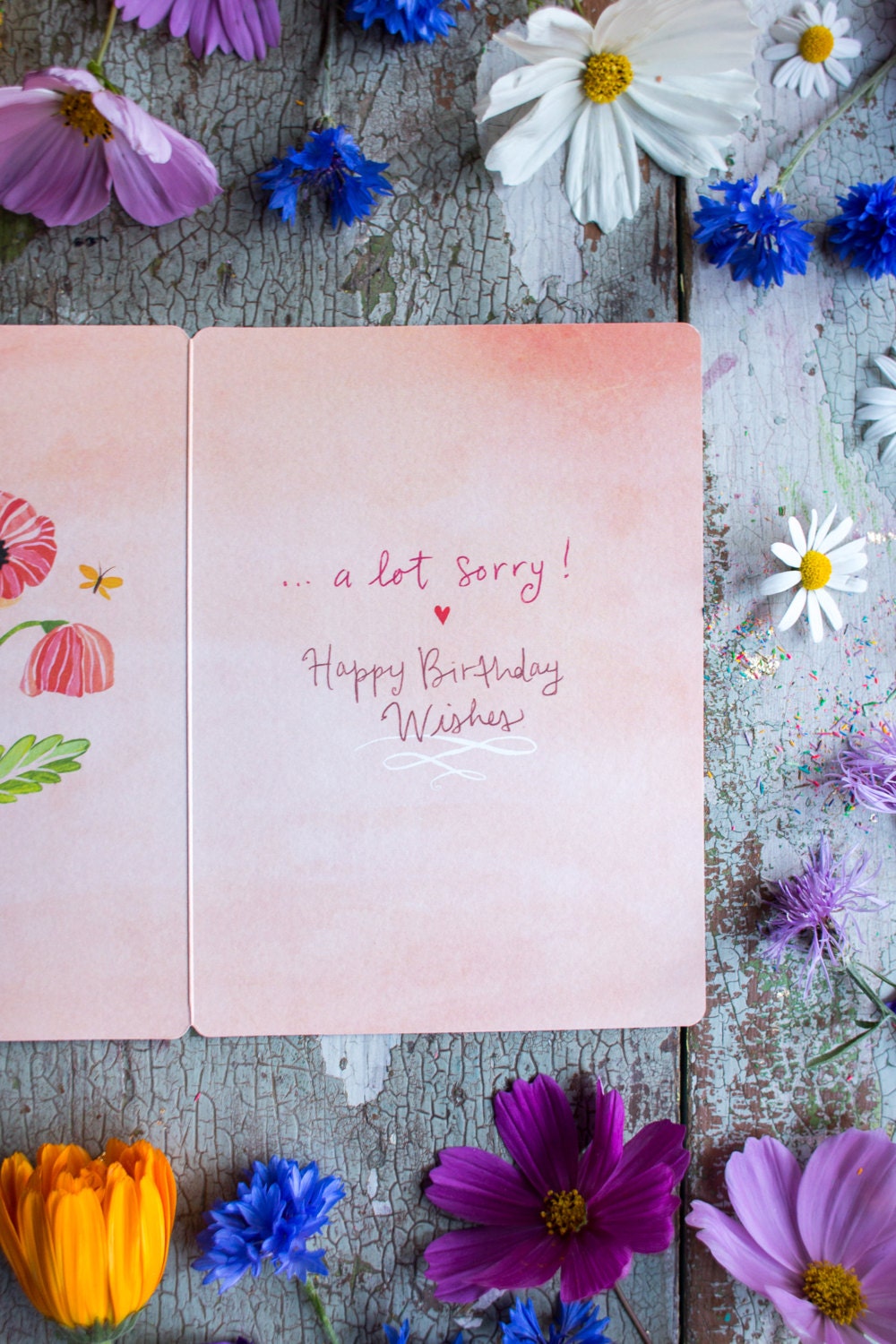 Belated Birthday Poppies - Greeting Card