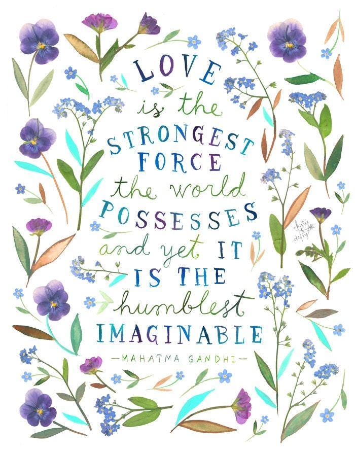 Love Is The Strongest Force Art Print