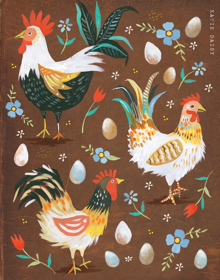 Chickens Art Print