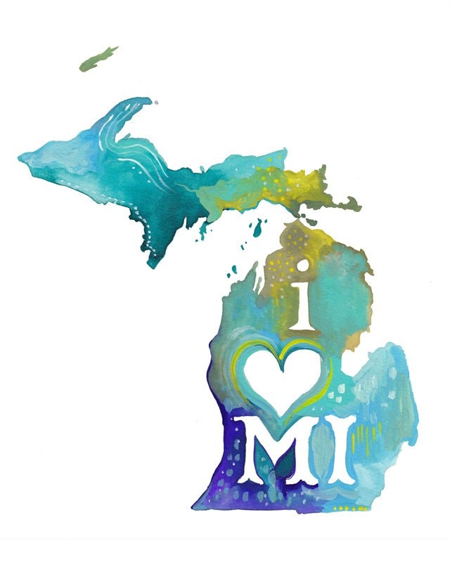 Michigan Art Print
