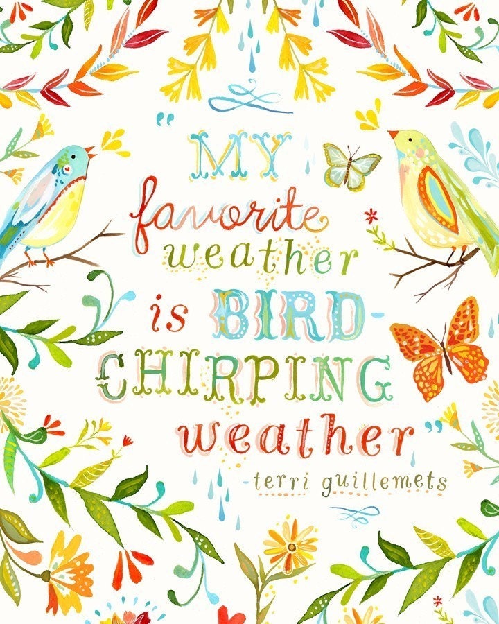 Bird Chirping Weather Art Print