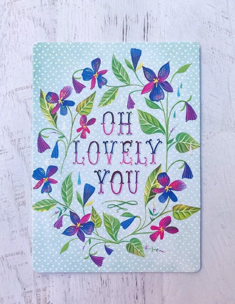 Lovely You - Glitter Birthday Card