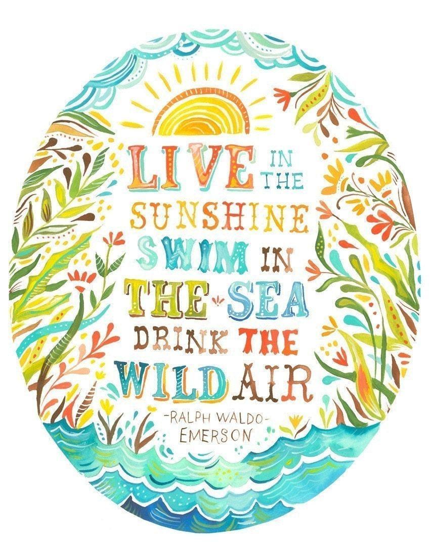 Wild Air Art Print | Ralph Waldo Emerson Quote