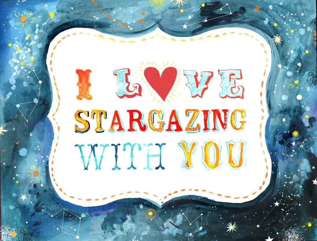 I Love Stargazing With You Art Print