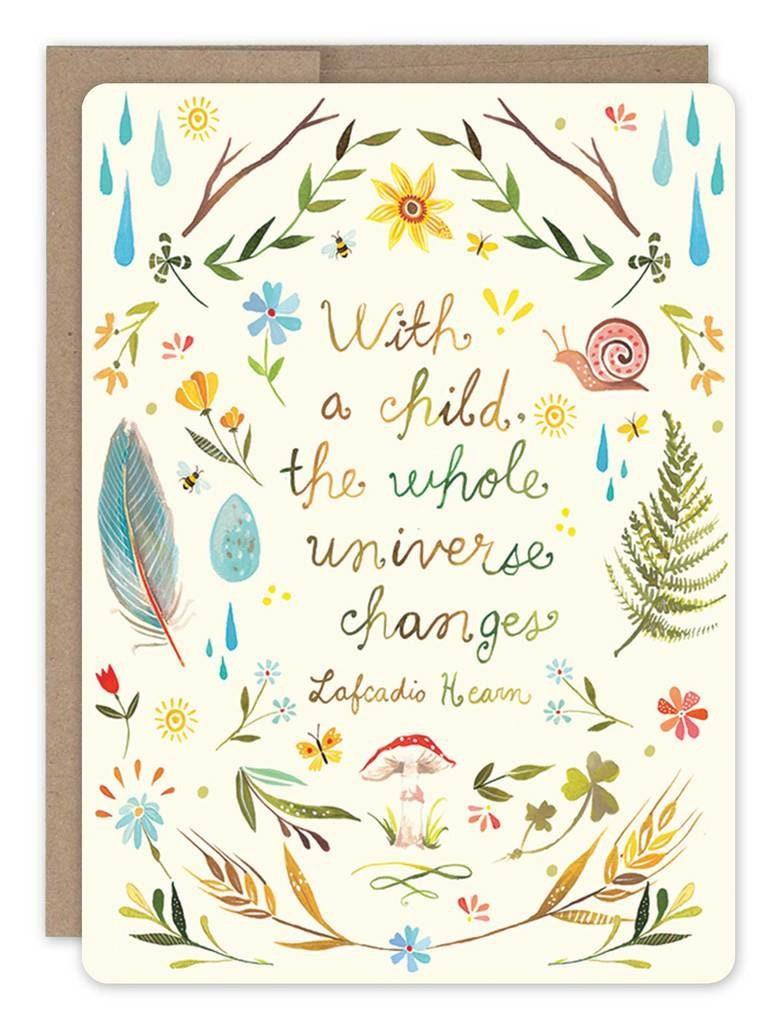 With a Child - Lafcadio Hearn - Greeting Card