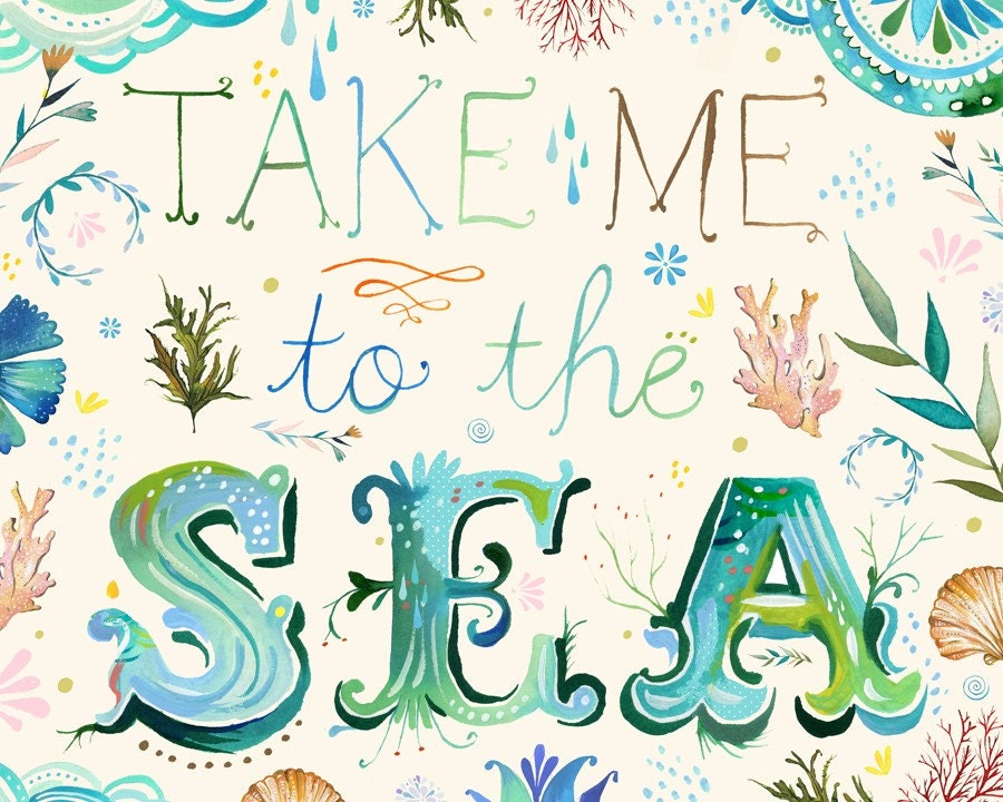 Take Me To The Sea Art Print