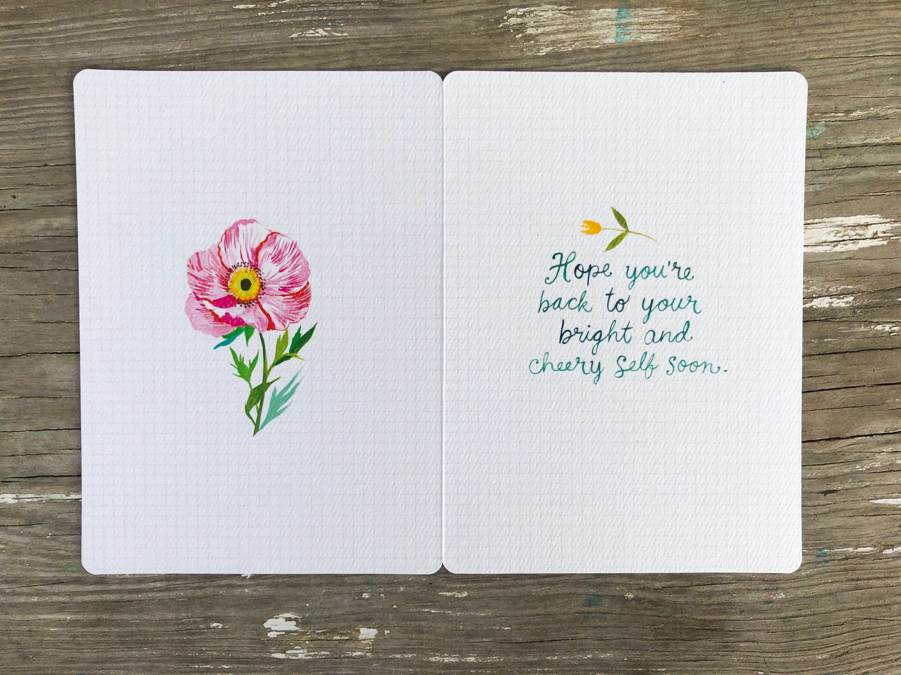 Get Well Florals - Greeting Card