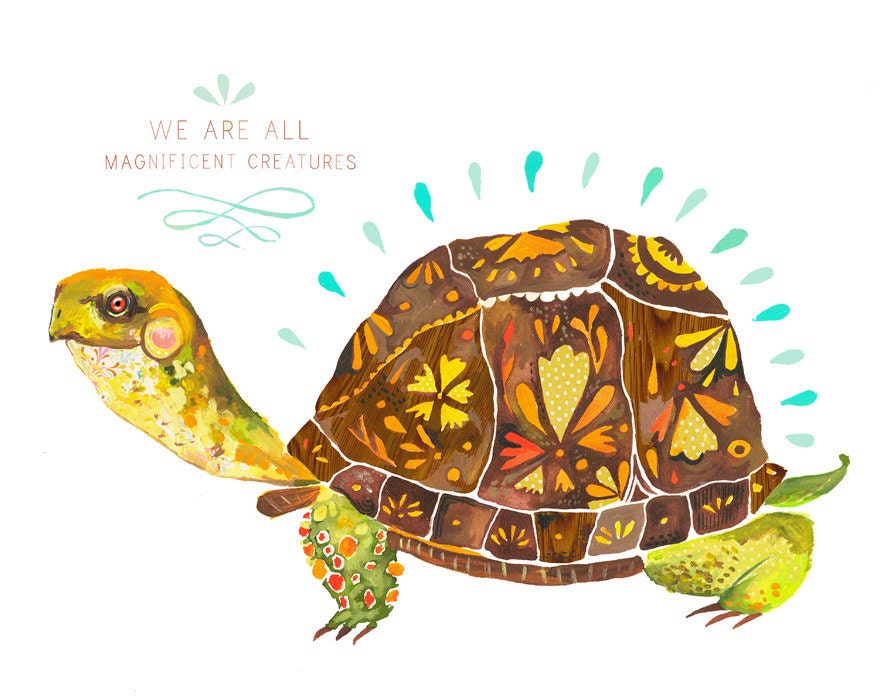 Magnificent Creature Box Turtle Art Print