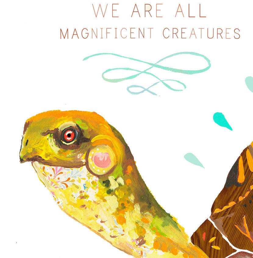 Magnificent Creature Box Turtle Art Print