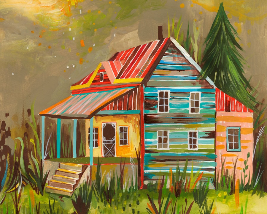 Someday Cottage Art Print