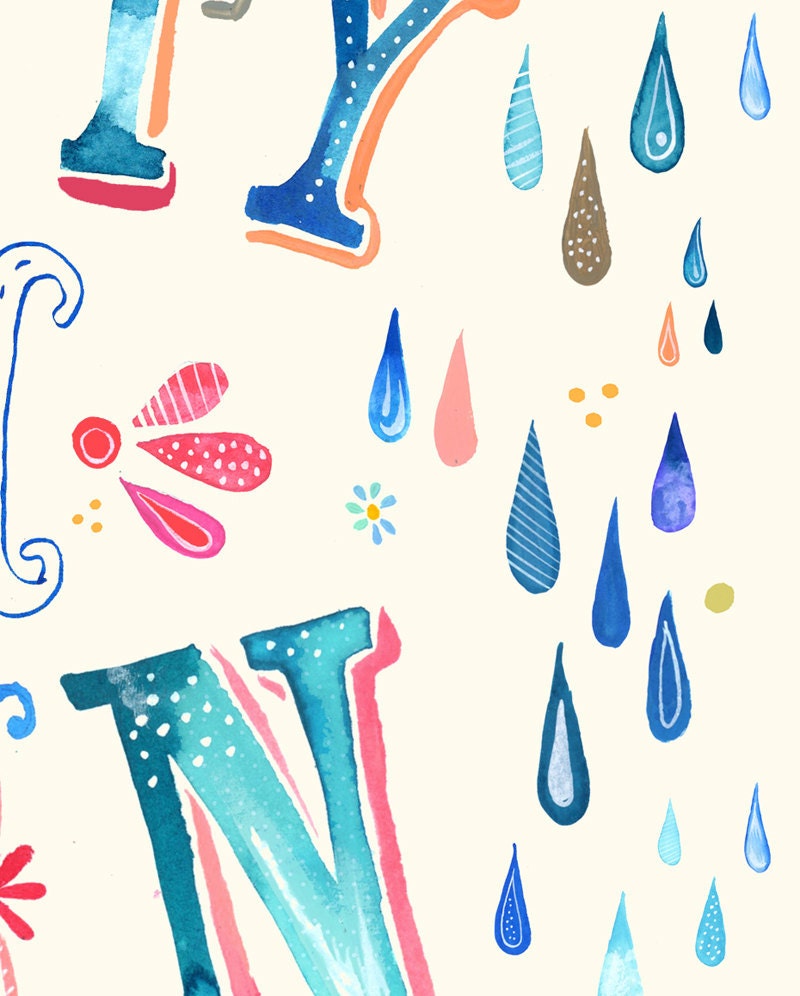 Find Beauty In Rain Art Print