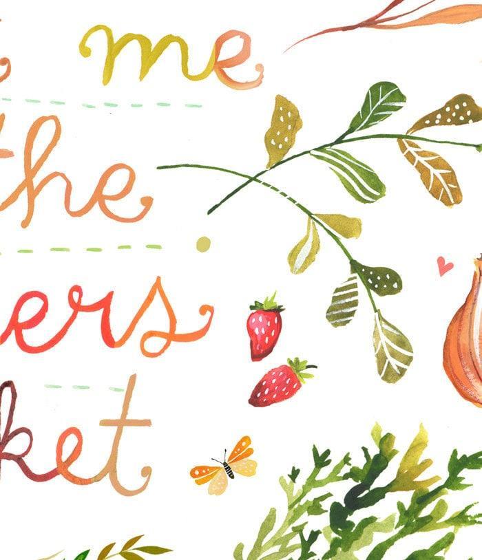 Meet Me at The Farmers Market Art Print