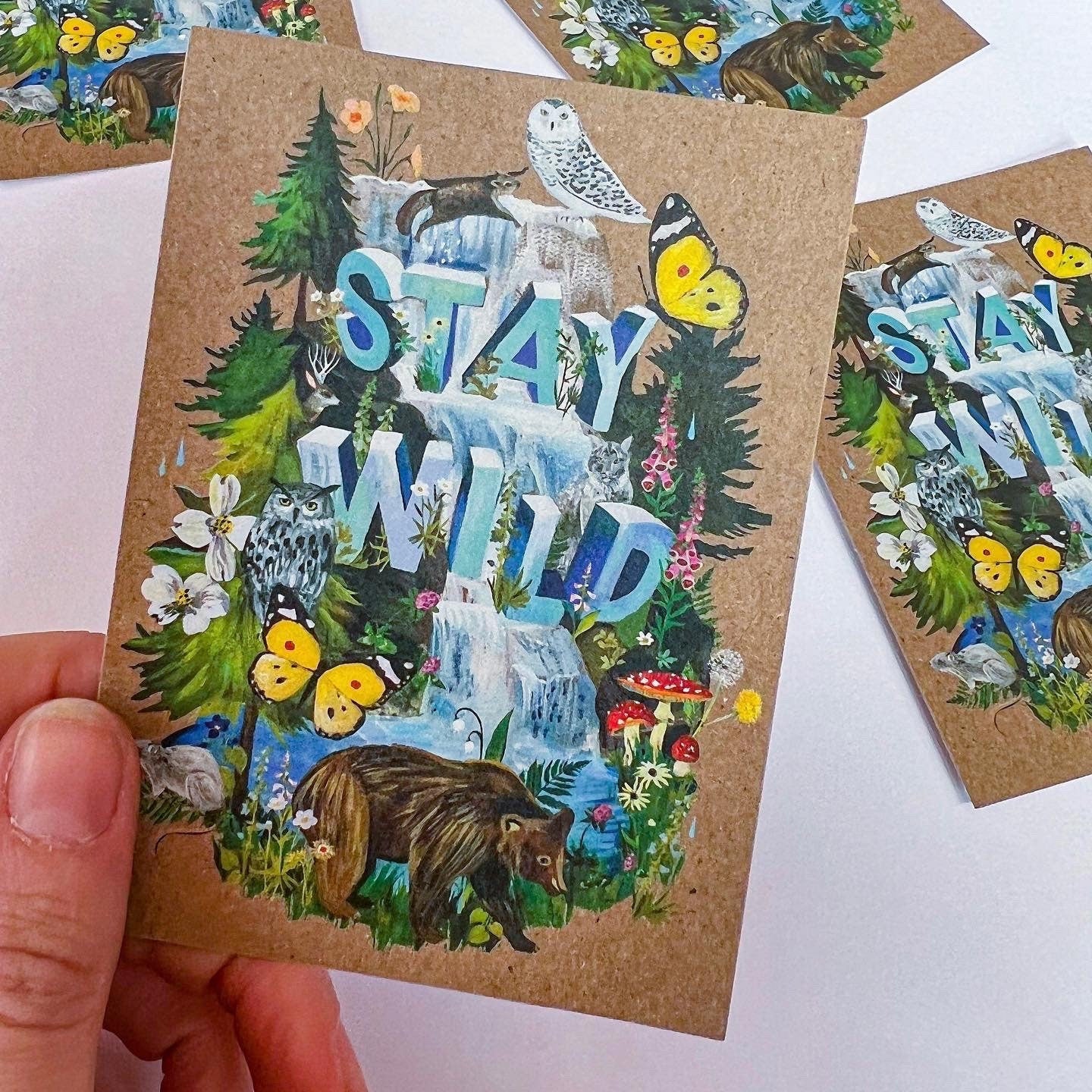 Stay Wild sticker on Kraft paper