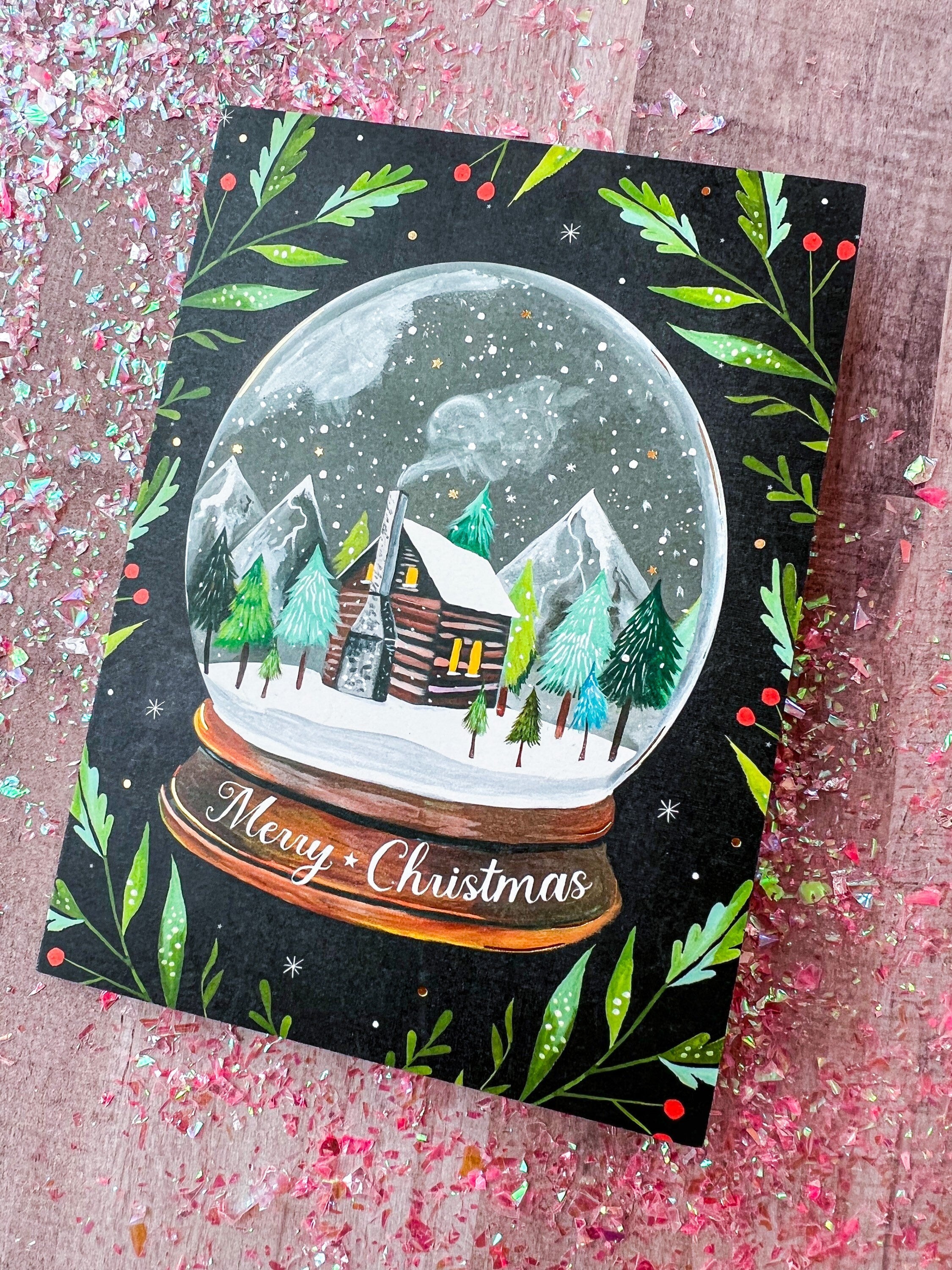 Snow Globe Holiday Card