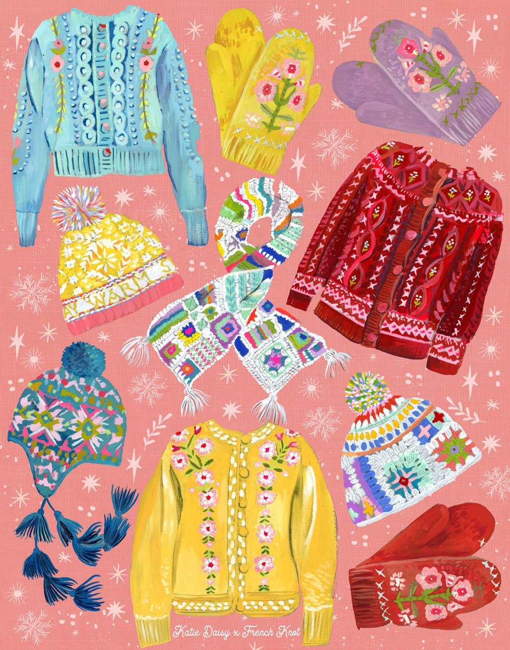 Cozy Sweaters Art Print