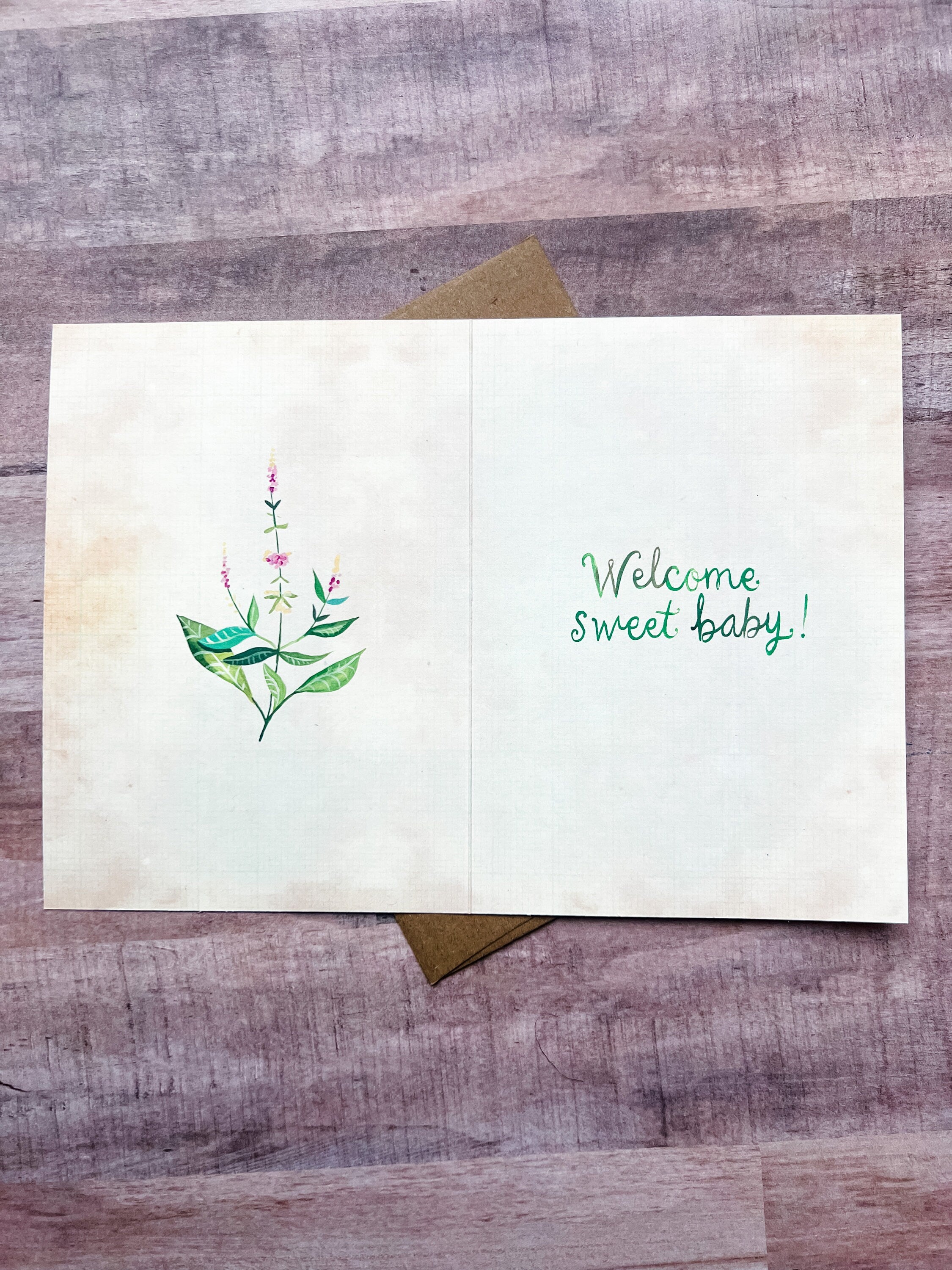 You Belong Here - New Baby Card
