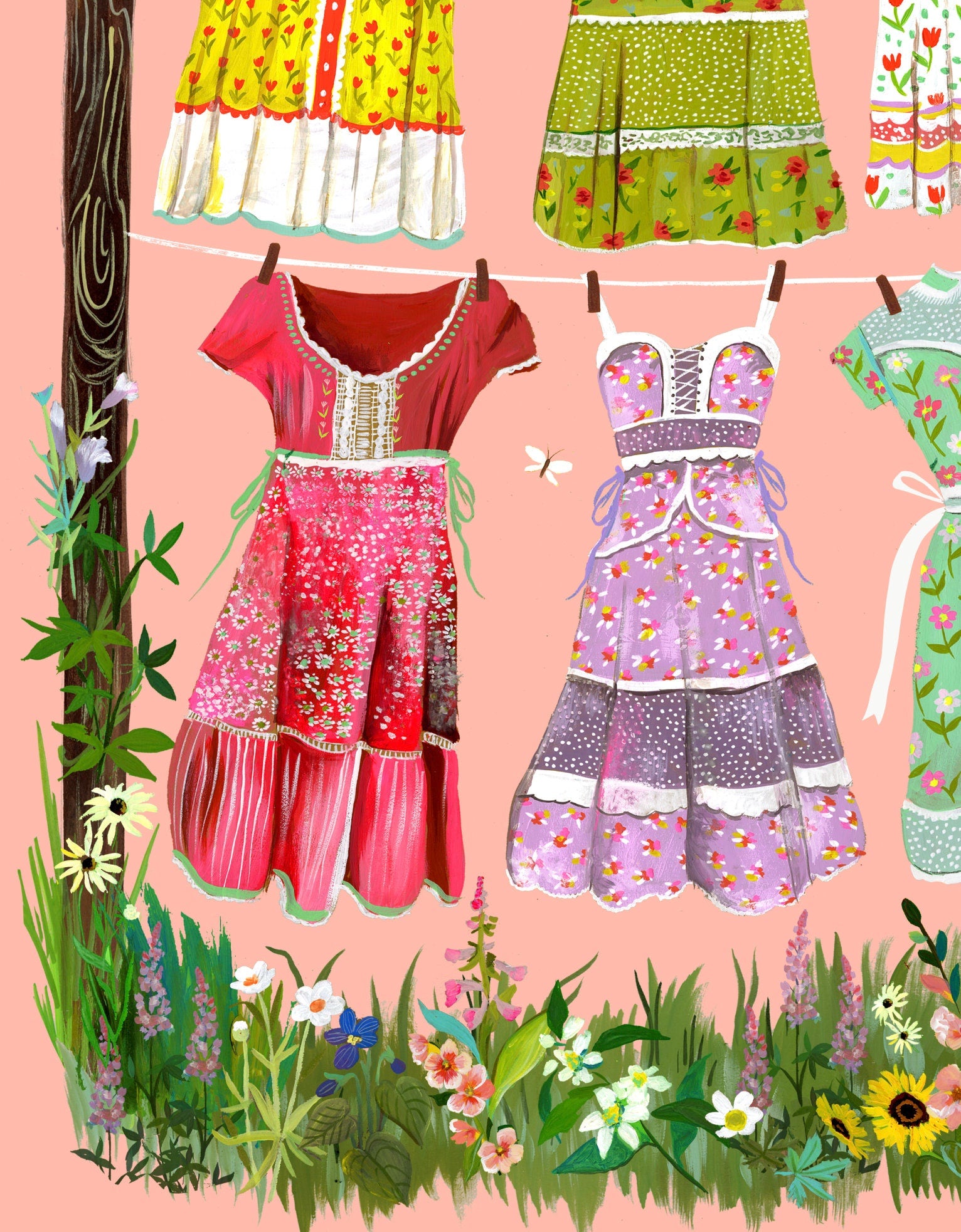 Prairie Dresses Art Print