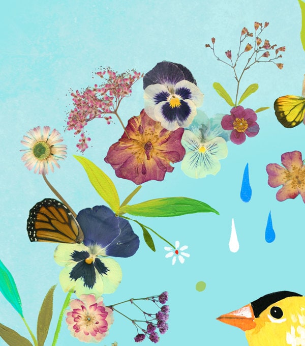 Goldfinch Meadow Art Print