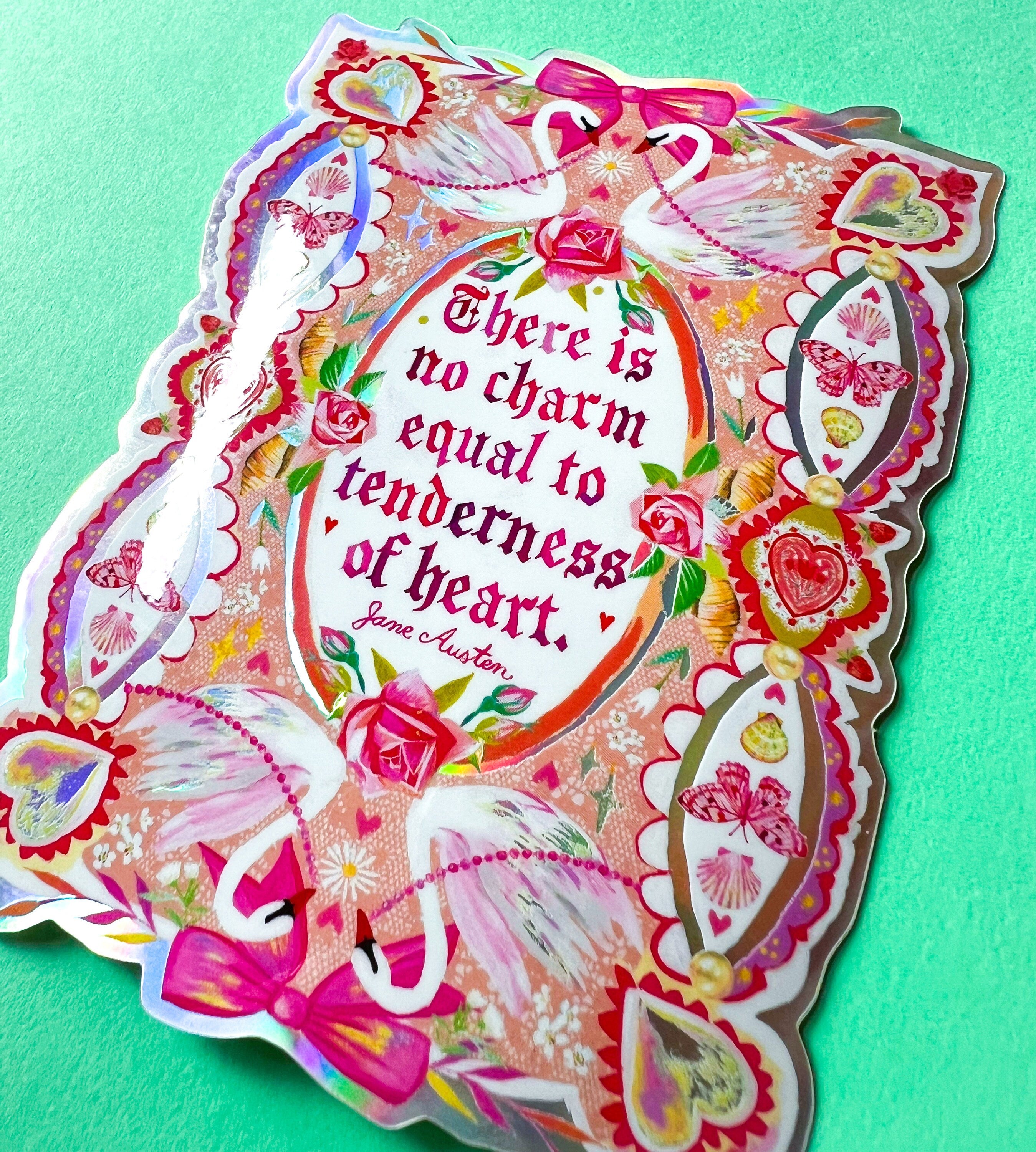 Tenderness of Heart Sticker with Holographic Accents