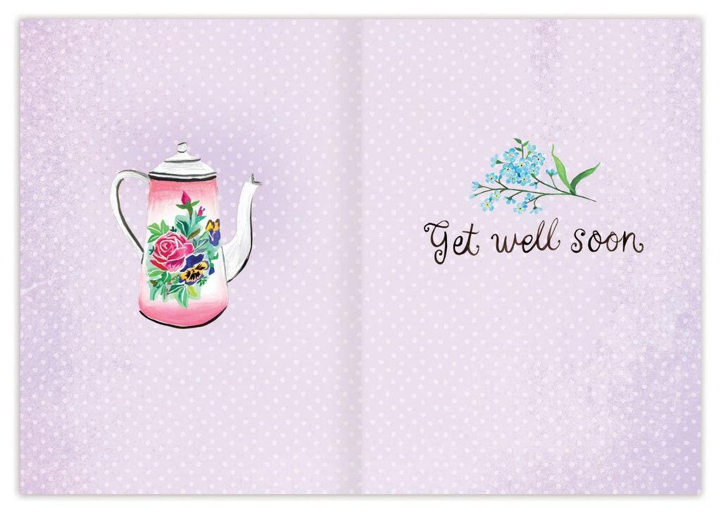 Teapots Get Well Greeting Card