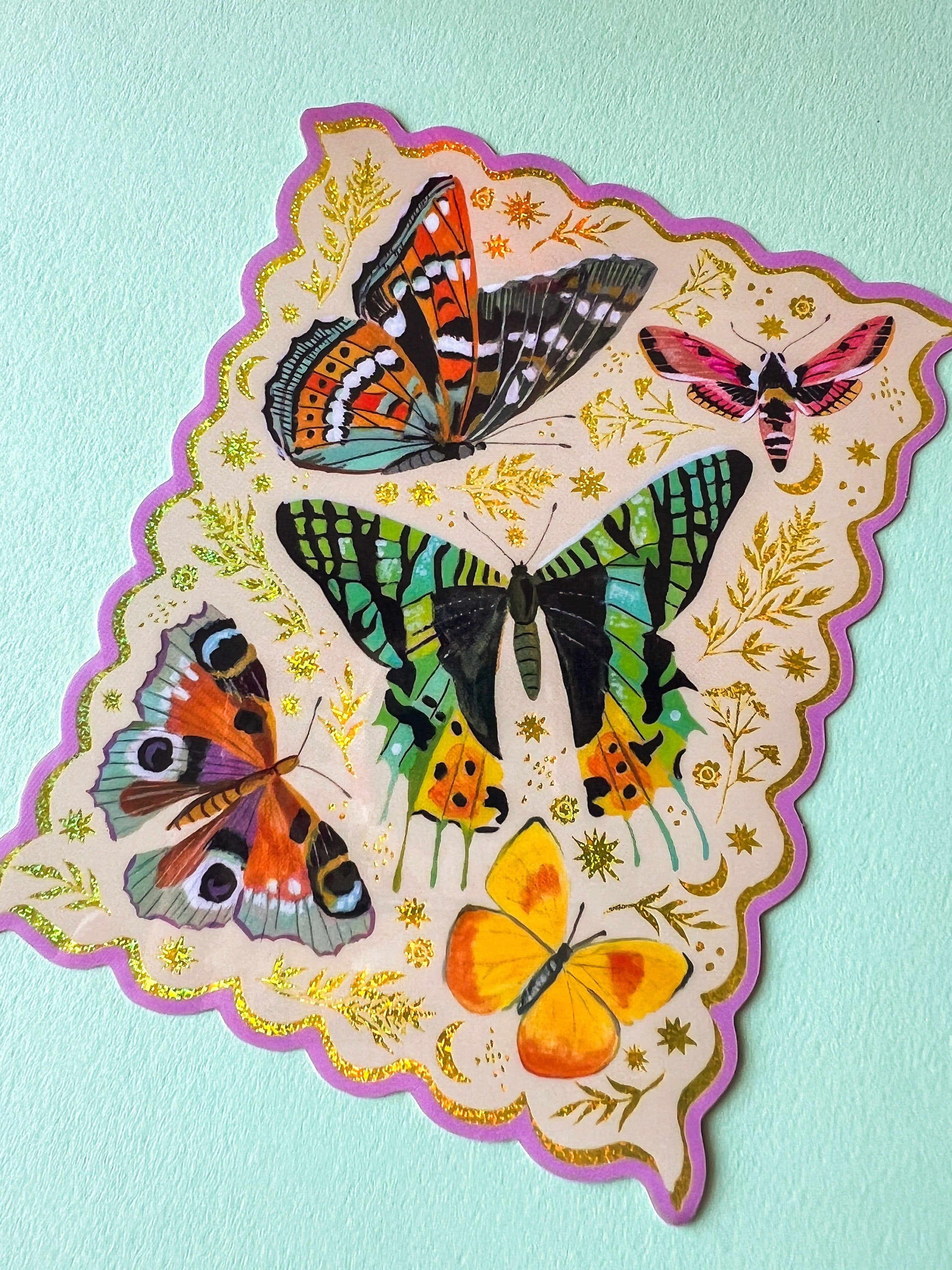 Fly Away Glitter Sticker