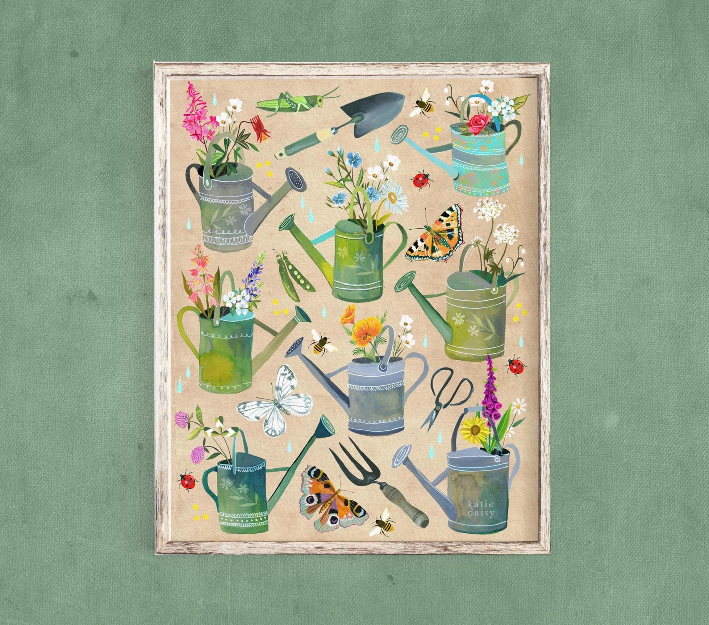 Watering Cans Art Print | Katie Daisy | Joyful Goods for the