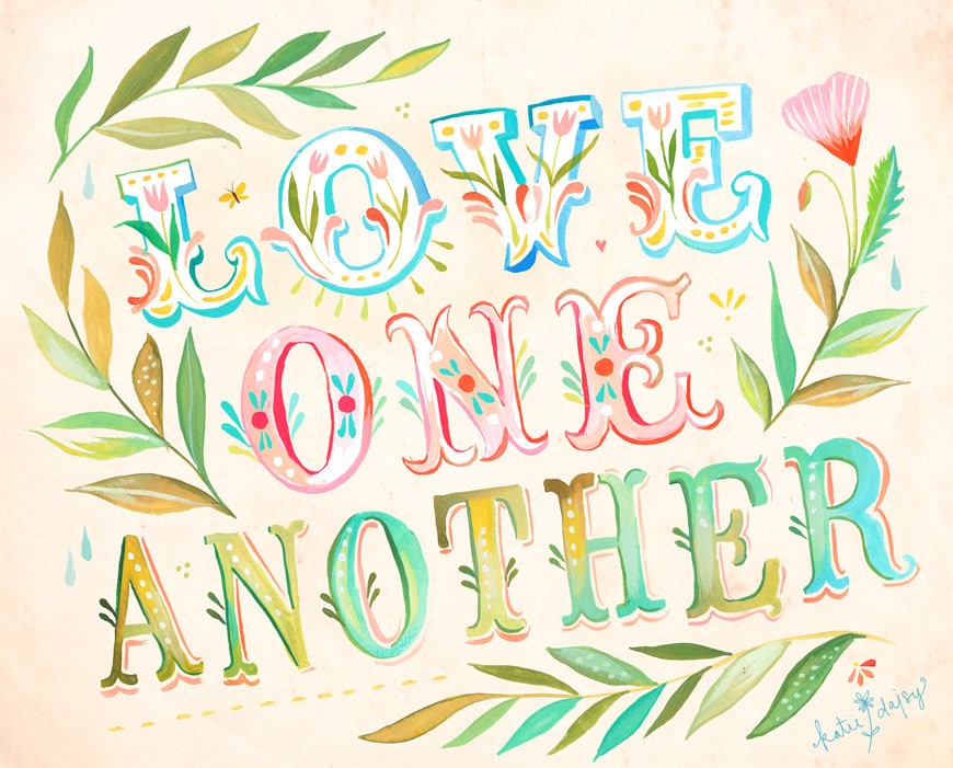 Love One Another Art Print