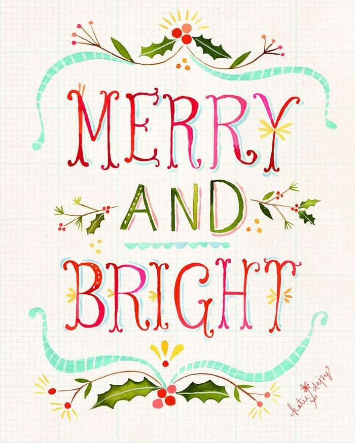 Merry and Bright Art Print