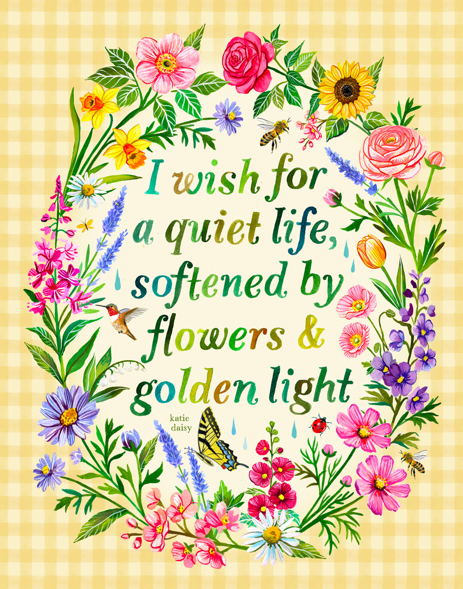 Softened By Flowers Art Print