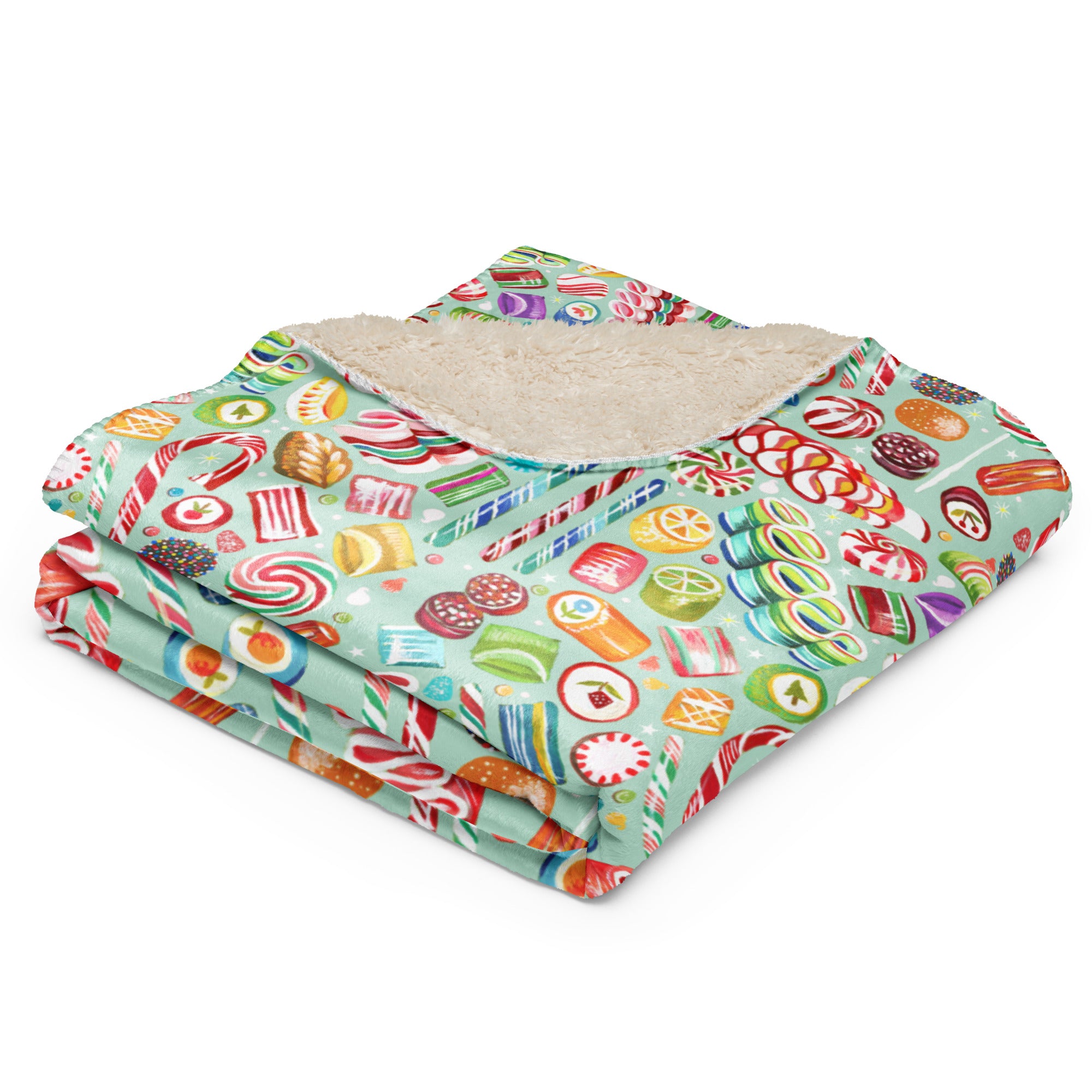 Ribbon Candy Sherpa Blanket Default Title