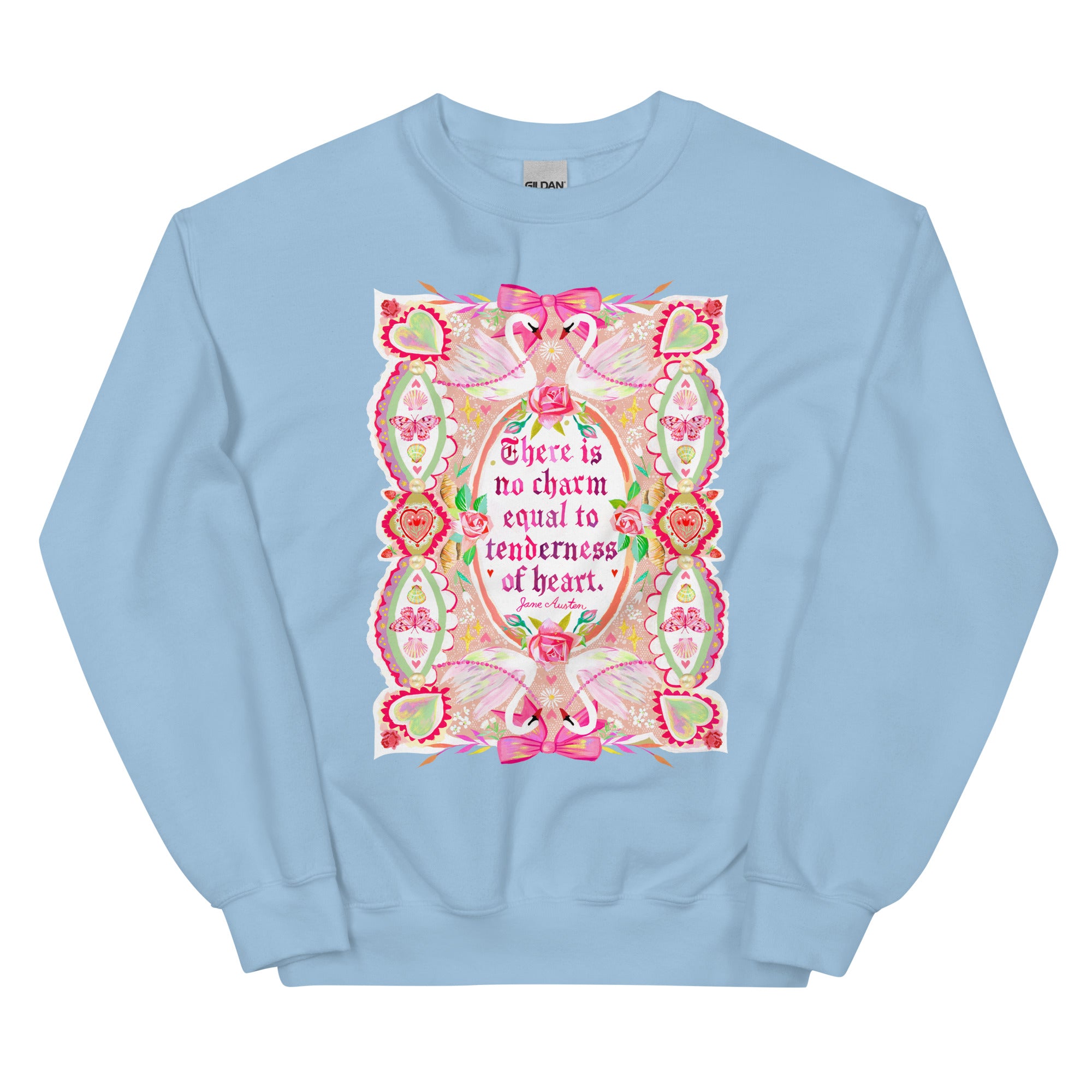 Tenderness of Heart Unisex Sweatshirt Light Blue