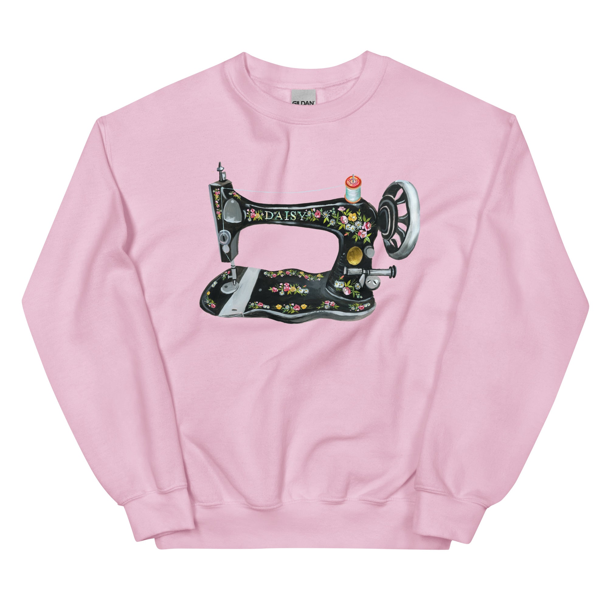 Sewing Machine Unisex Sweatshirt Light Pink