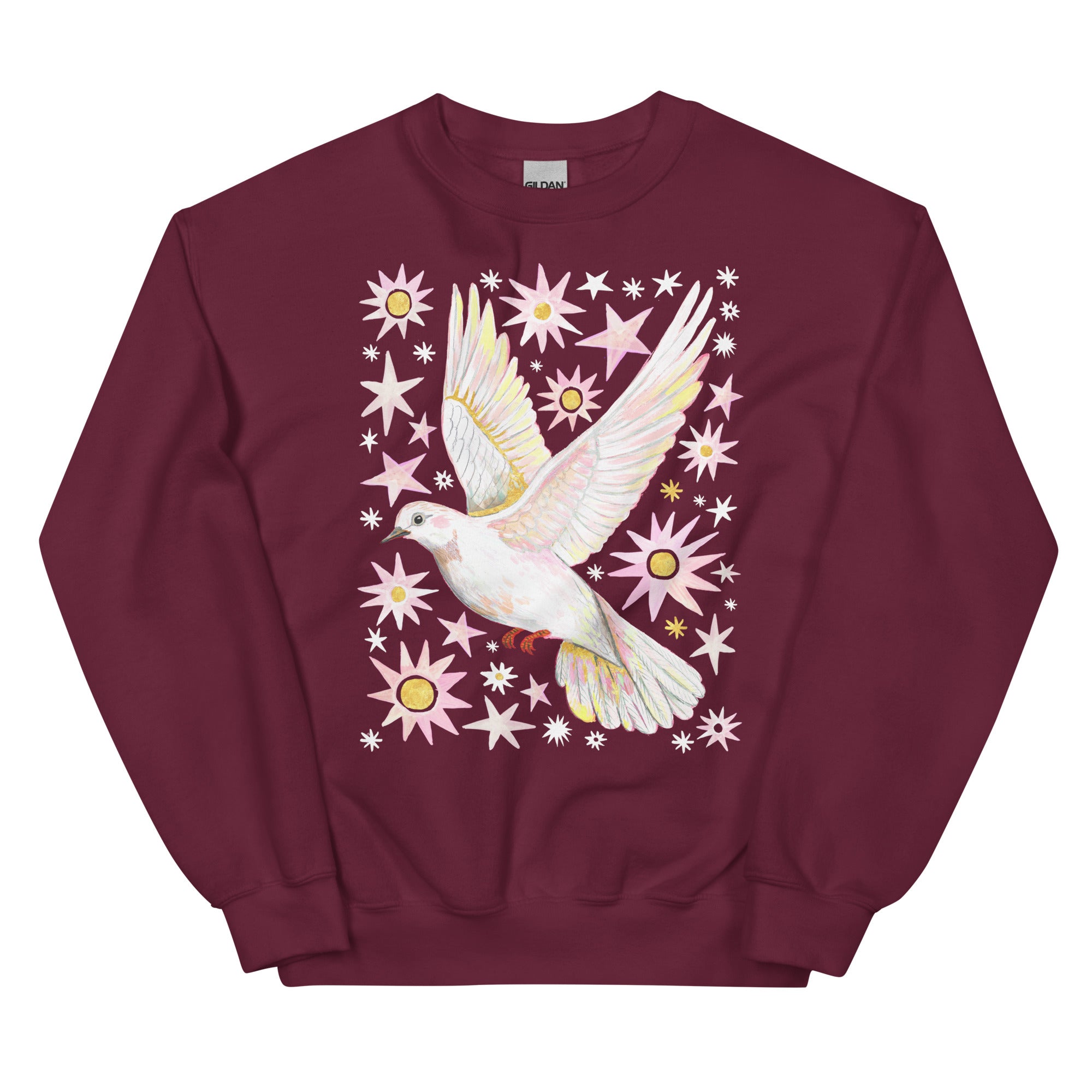 Dove Unisex Sweatshirt Maroon
