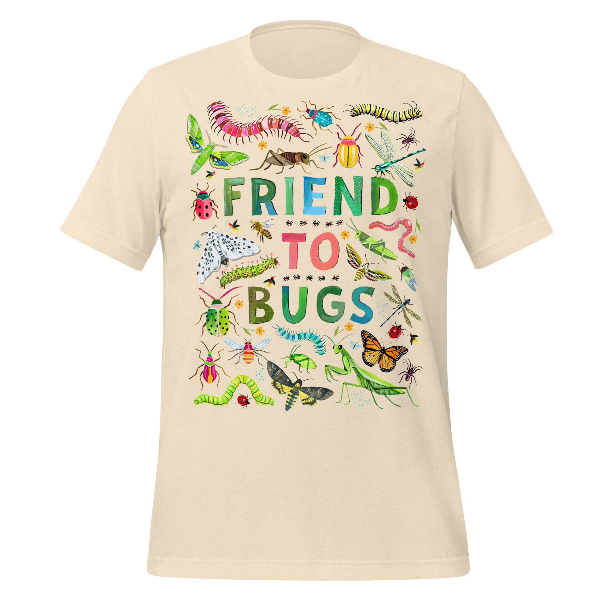 Friend To Bugs Unisex t-shirt Heather Natural