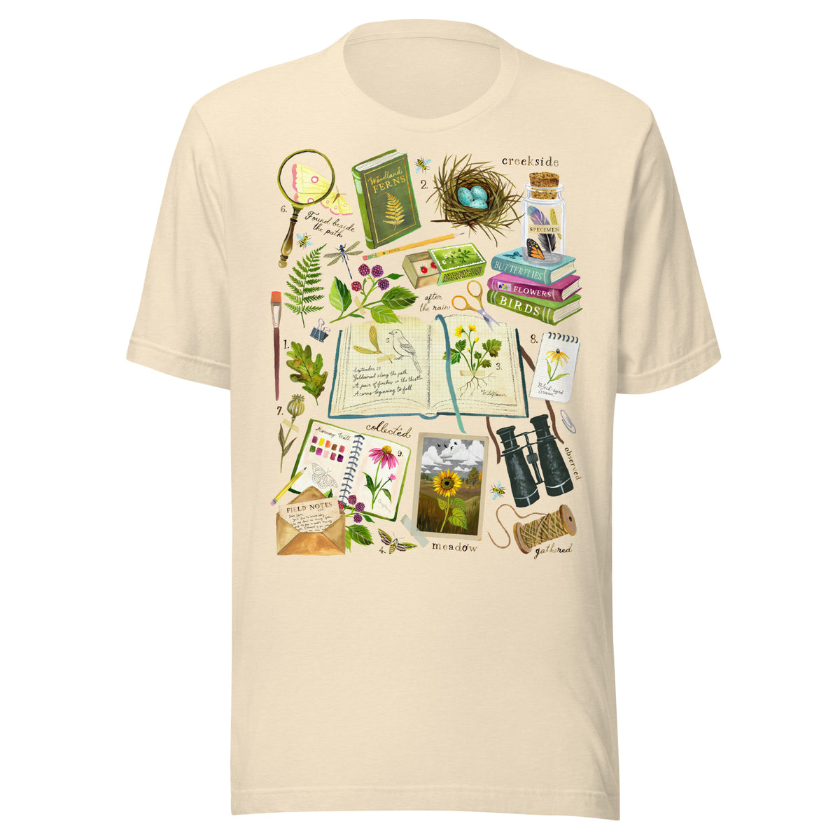 Dear Edith Botanist Tee Shirt Heather Natural