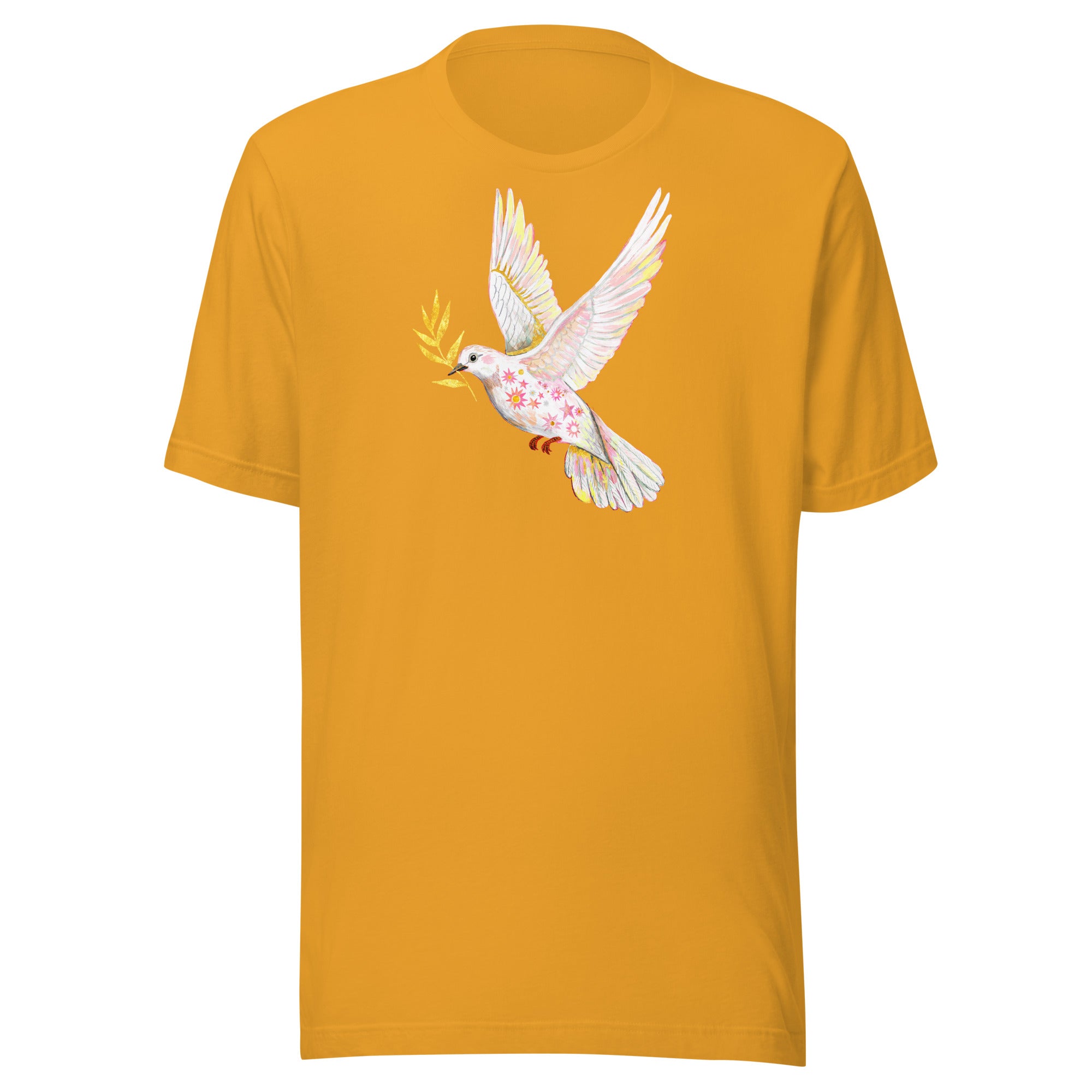 Dove Unisex t-shirt Mustard