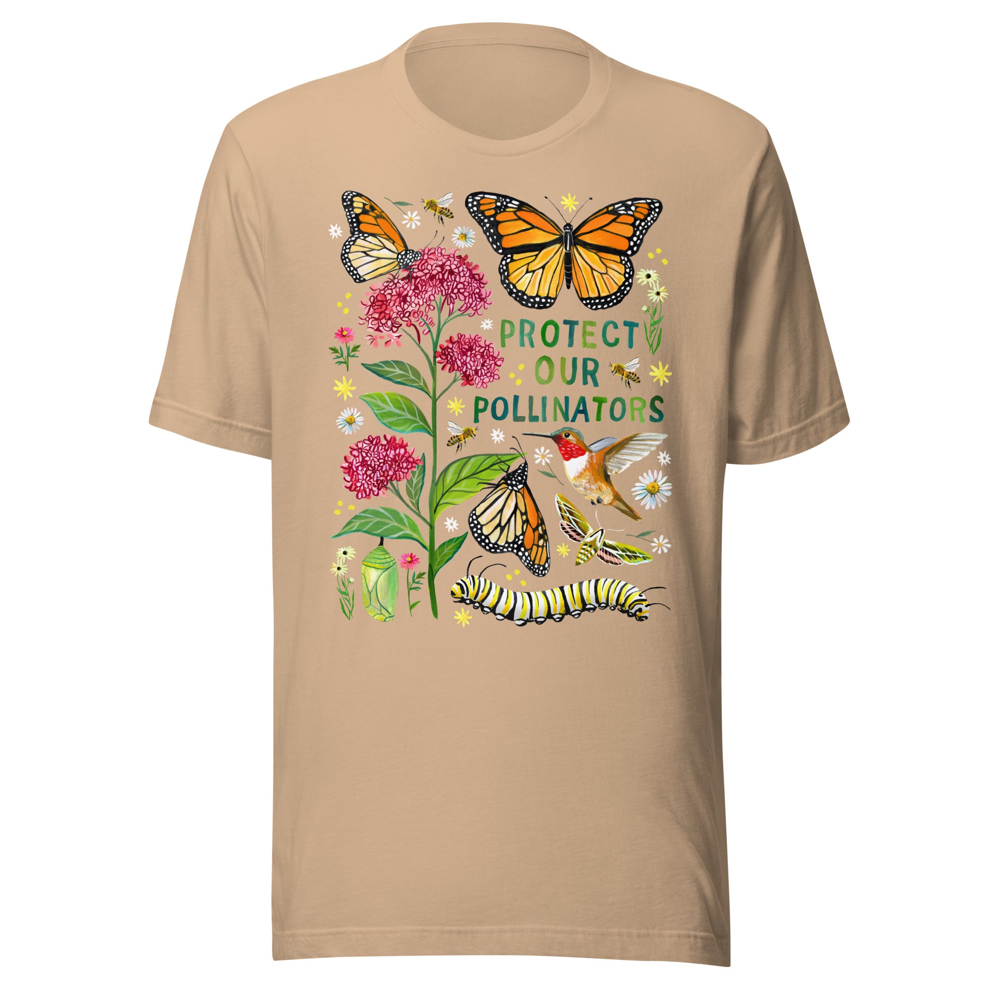 Save Our Pollinators Unisex t-shirt Tan