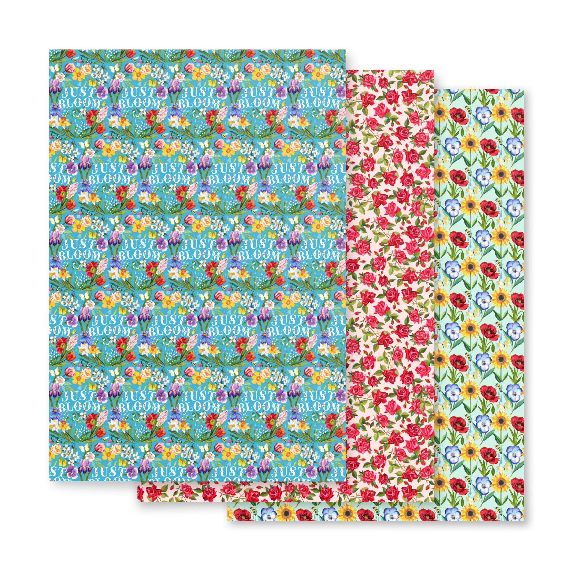 Gift Wrap Sheets: Rose, Just Bloom, Florals