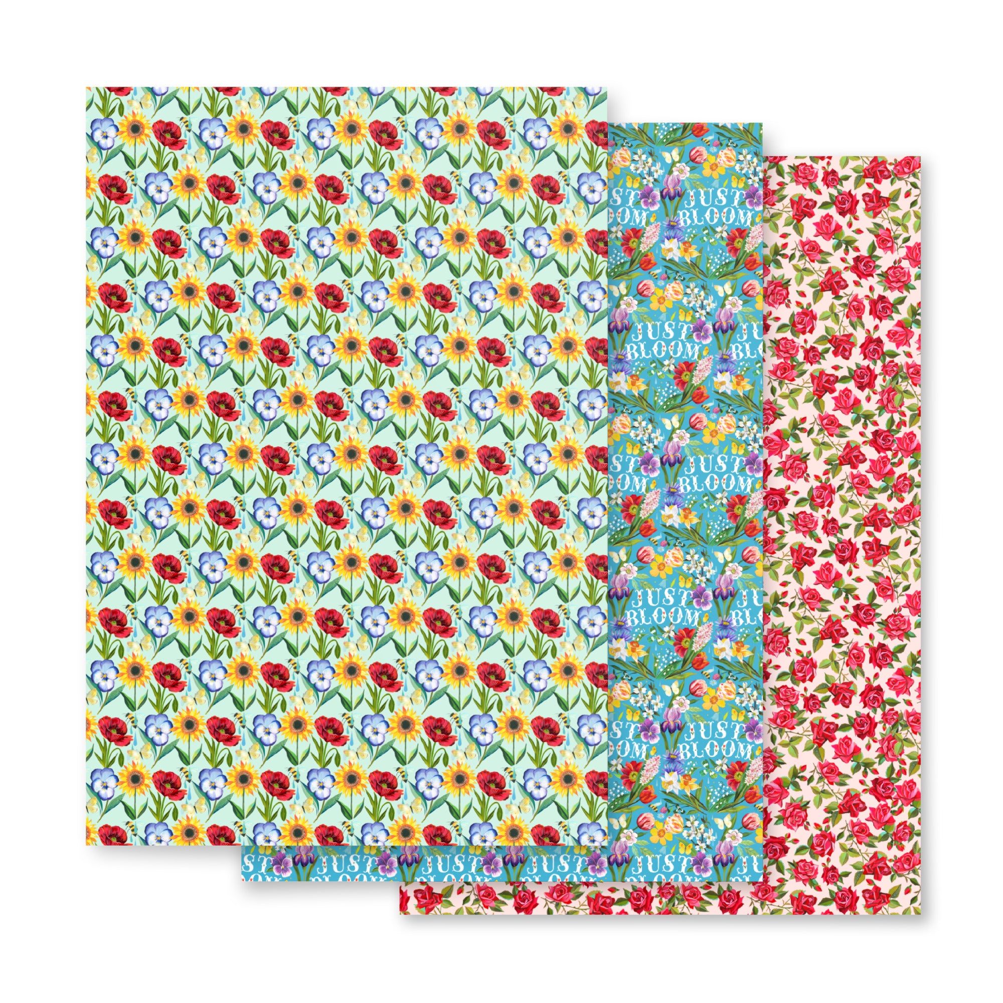 Gift Wrap Sheets: Rose, Just Bloom, Florals