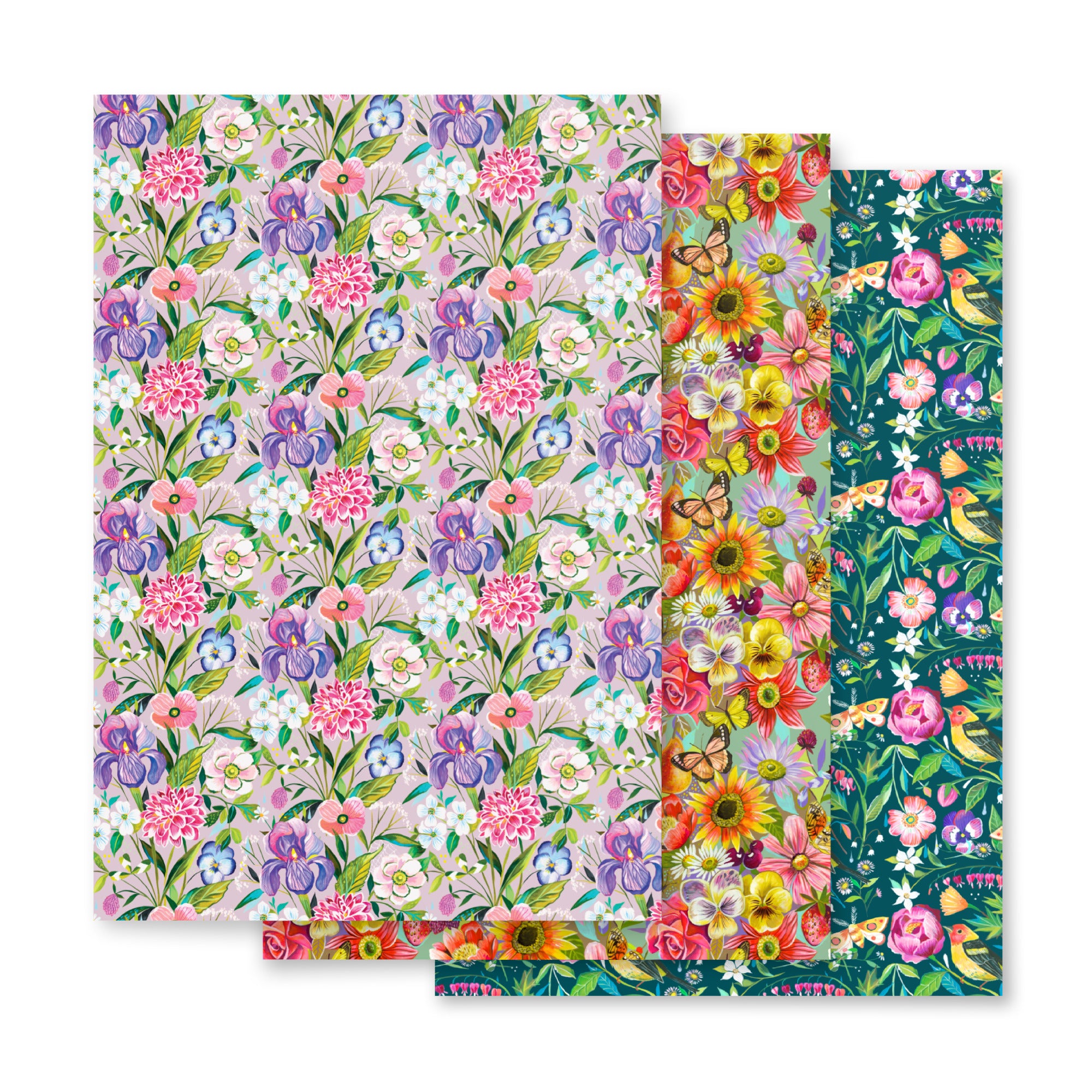 Floral Gift Wrap Sheets Default Title