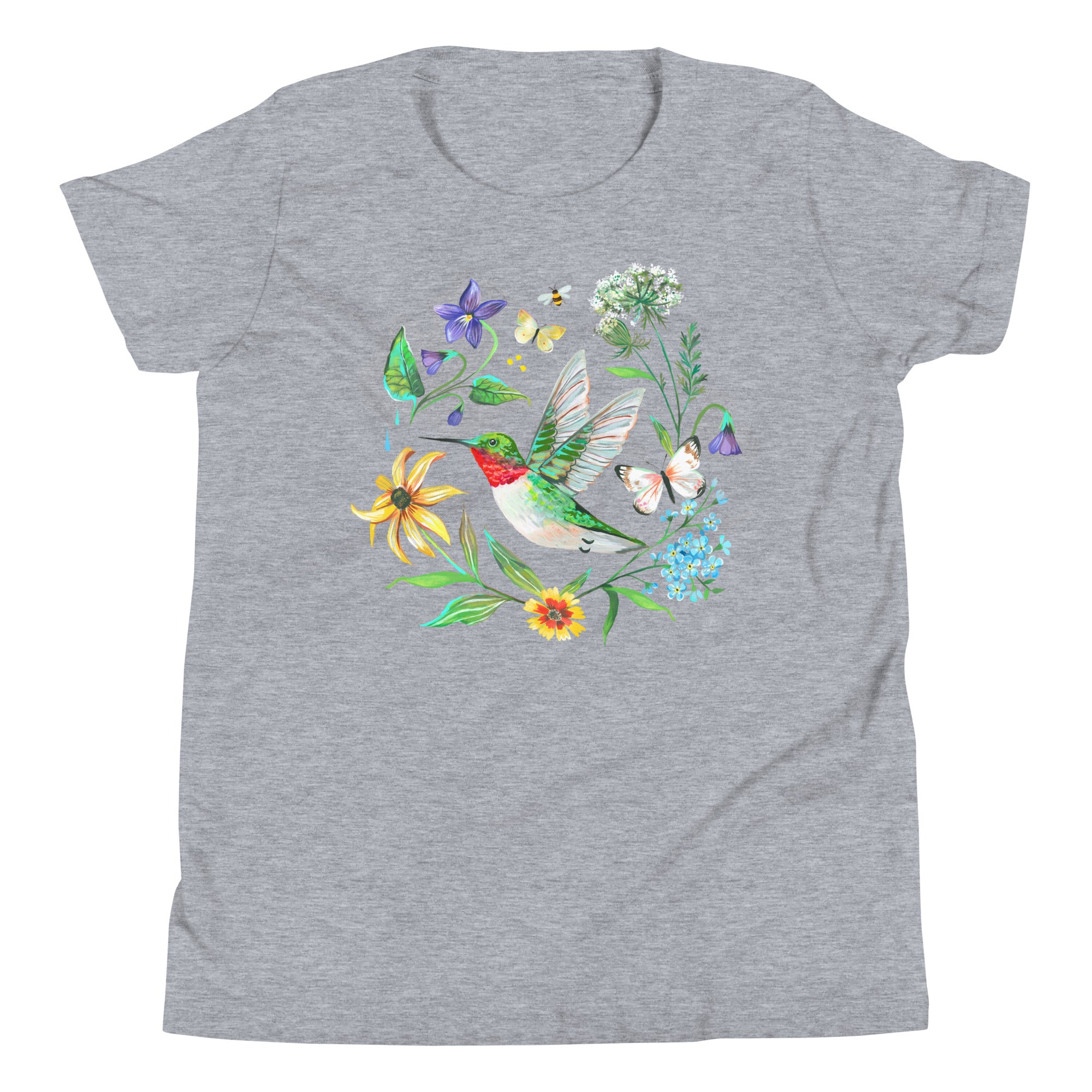 Hummingbird Youth T-Shirt Athletic Heather